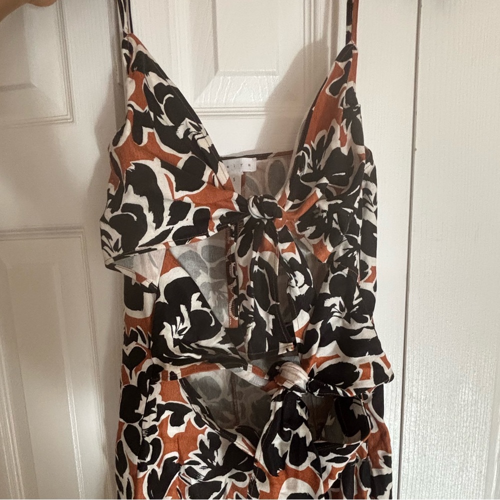 Floral Tie-Front Dress